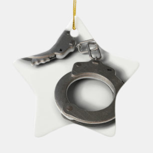 Handcuffs Ceramic Ornament