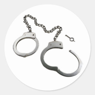 Handcuffs Classic Round Sticker