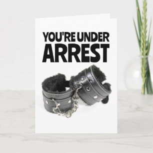 HANDCUFFS KINKY ROMANTIC FOR WIFE GREETING CARD