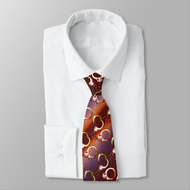 Handcuffs Neck Tie (Tied)
