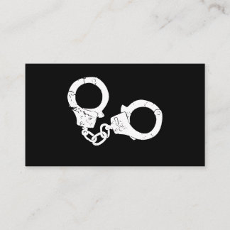 Handcuffs Police Law Enforcement Protect Serve Arr Business Card
