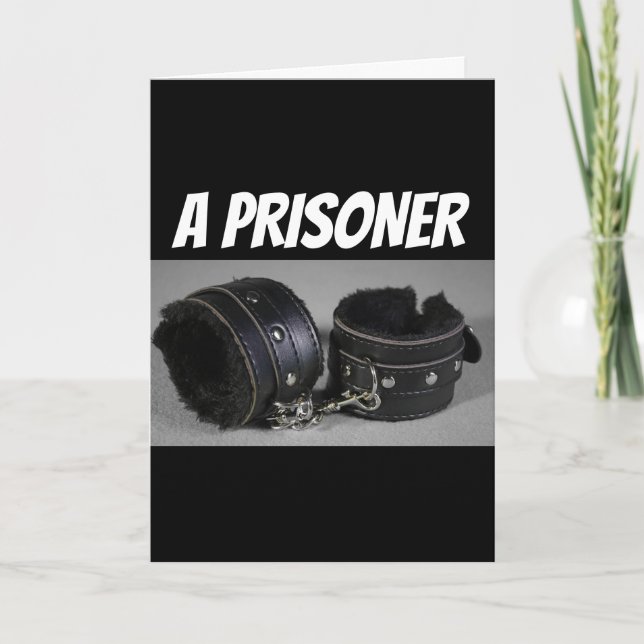 HANDCUFFS ROMANTIC NAUGHTY CARD 4 WIFE OR HUSBAND (Front)