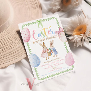 Handdrawn Colourful Pastel Easter Egg Brunch Party Invitation