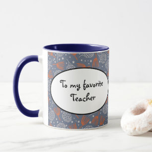 Handdrawn Pine Cones and Boughs Mug
