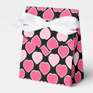 Handdrawn Pink Heart Valentine Gift Favor Box