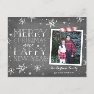 Handdrawn Snowflakes Collection Holiday Postcard