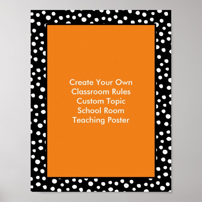 Handdrawn Style Dots Customizable Classroom Poster (Front)