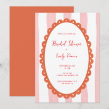 Handdrawn Whimsical Bold Bright Bridal Shower