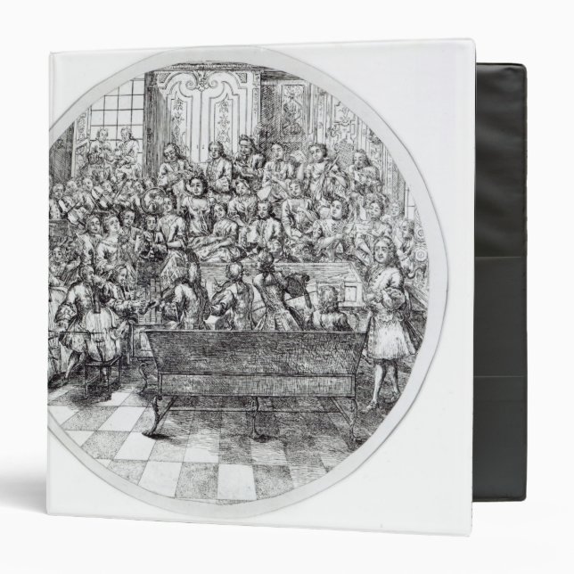 Handel conducting an oratorio, c.1740 binder (Front/Inside)