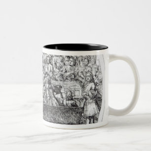 Handel conducting an oratorio, c.1740 Two-Tone coffee mug