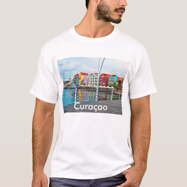 Handelskade Curacao view from pontoon bridge T-Shirt (Front)