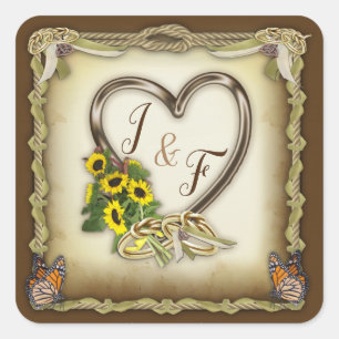 Handfasting Ceremony - Tying the Knot Square Sticker