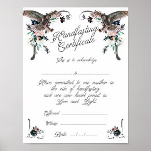 Handfasting Certificate Poster - Upon a Dream 