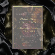 Handfasting Dark Moody Floral Calligraphy Wedding