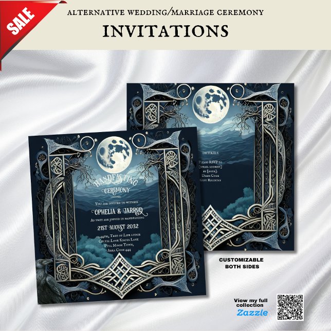 HANDFASTING INVITATIONS DRUID CELTIC WICCA MOON (Creator Uploaded)