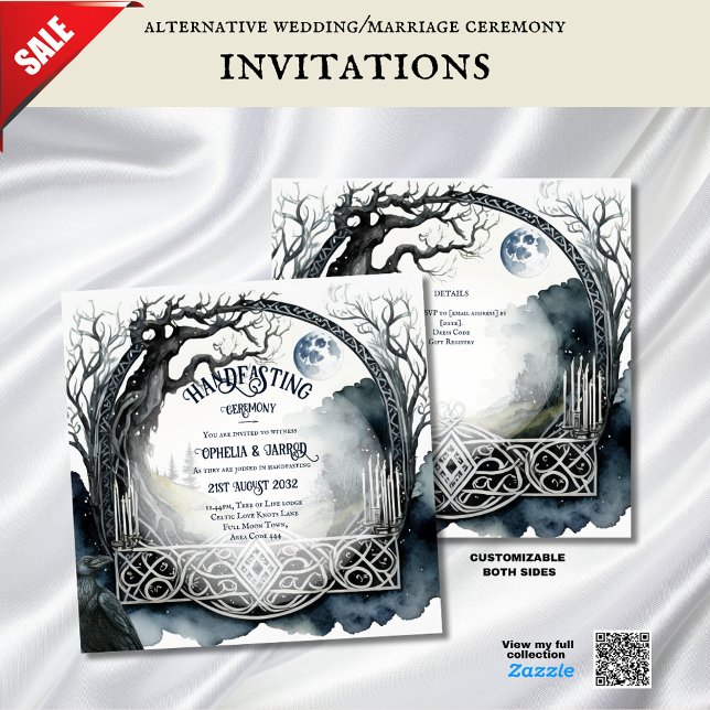 HANDFASTING INVITATIONS DRUID CELTIC WICCA MOON (Creator Uploaded)