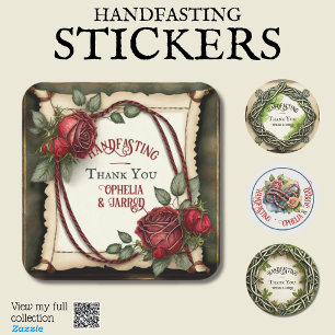 HANDFASTING STICKERS FOR FAVORS ENVELOPES CORD