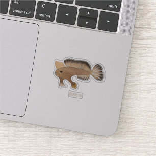 Handfish cartoon illustration