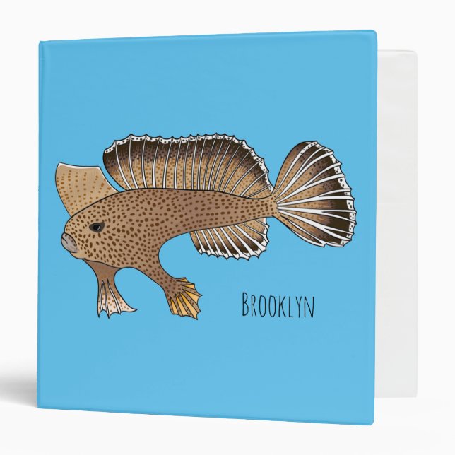 Handfish cartoon illustration binder (Front/Inside)