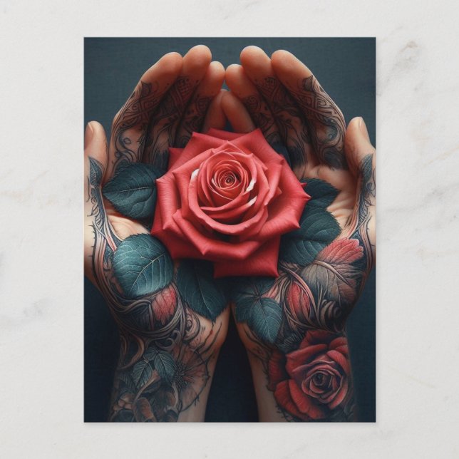 Handful of Roses Postcard (Front)