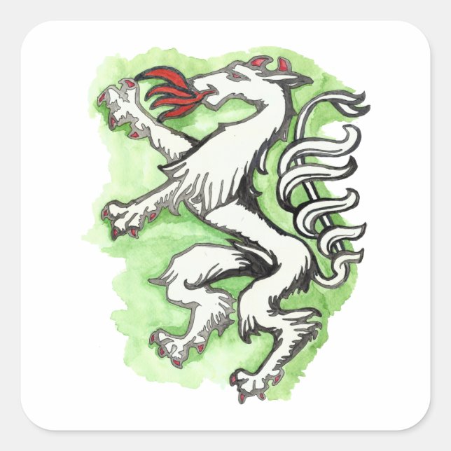 Handgezeichneter Österreich Steiermark Panther Square Sticker (Front)