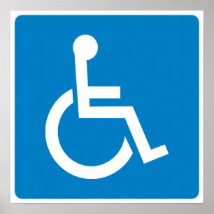 Handicap Accessibility Highway Sign