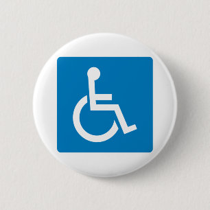 Handicap Accessibility Highway Sign 2 Inch Round Button