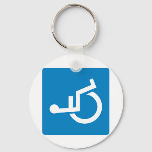 Handicap Accessibility Highway Sign Keychain