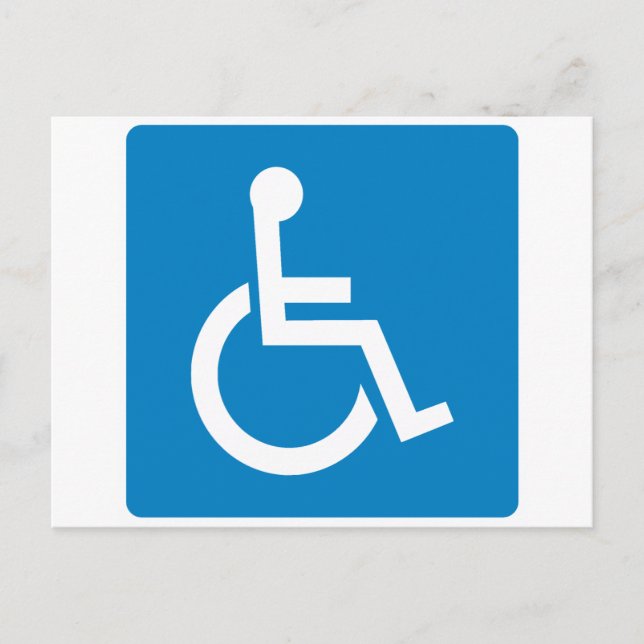 Handicap Accessibility Highway Sign Postcard (Front)