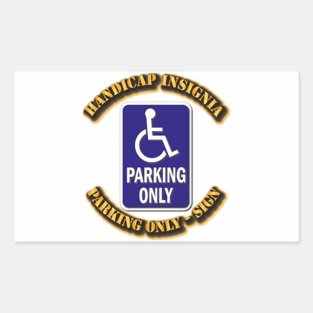 Handicap Insignia,Handicap sign,handicapped tag,ha Sticker (Front)
