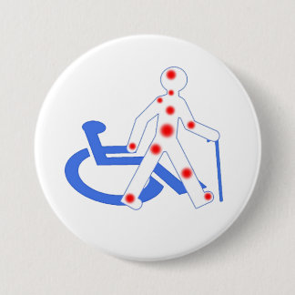 Handicap invisible / Visible 3 Inch Round Button