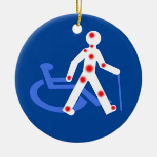 Handicap invisible / Visible  Ceramic Ornament