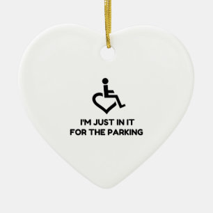 Handicap Parking Ceramic Ornament