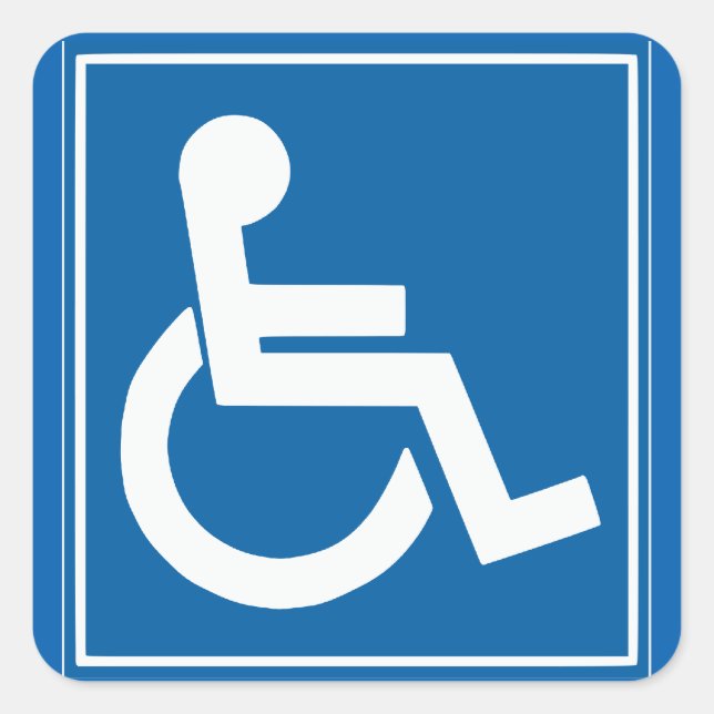 Handicap Sign 1.5" Sticker (Front)