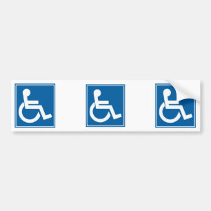 Handicap Sign Bumper Sticker