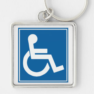 Handicap Sign Keychain