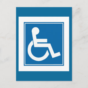 Handicap Sign Postcard