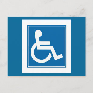 Handicap Sign Postcard