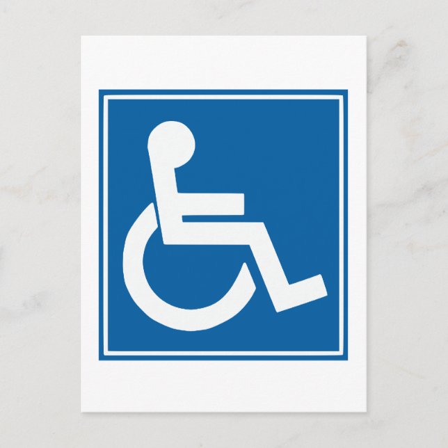 Handicap Sign Postcard (Front)