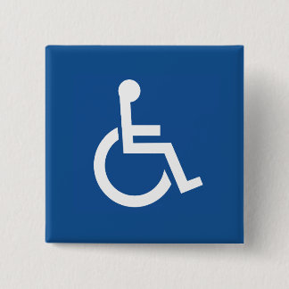 Handicapped 2 Inch Square Button