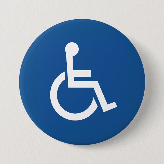 Handicapped 3 Inch Round Button (Front)