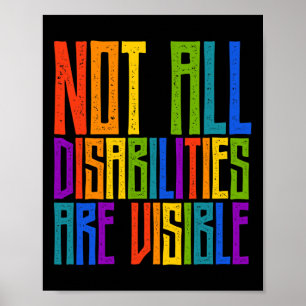 Handicapped Awareness  Not All Disabilities Are Vi Poster