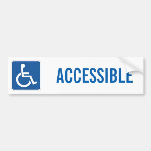 HANDICAPPED BUMPER STICKER