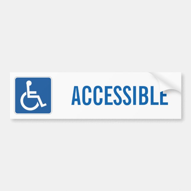HANDICAPPED BUMPER STICKER (Front)