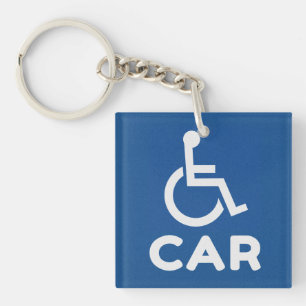 Handicapped Car Keychain