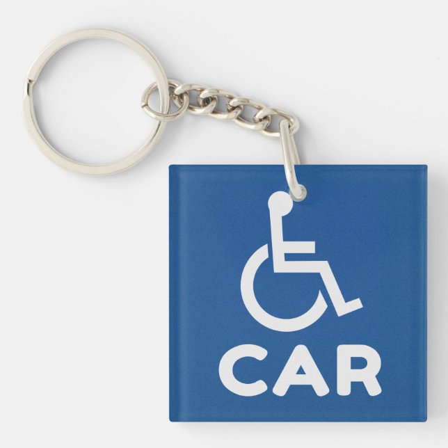 Handicapped Car Keychain (Front)