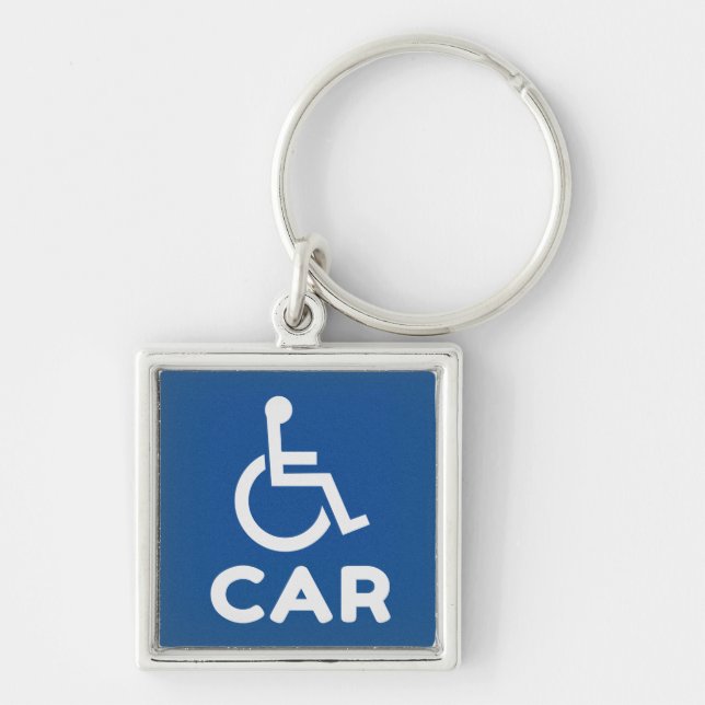 Handicapped Car Keychain (Front)