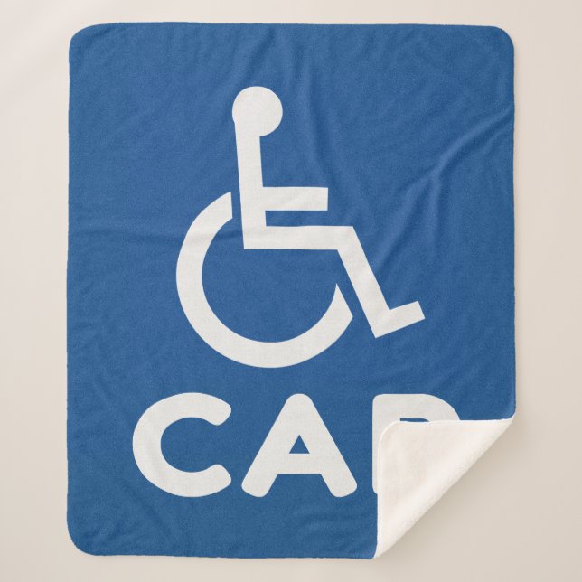 Handicapped Car Sherpa Blanket (Front)