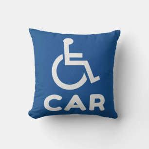 Handicapped Car Throw Pillow