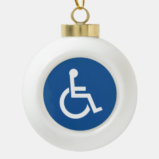 Handicapped Ceramic Ball Christmas Ornament